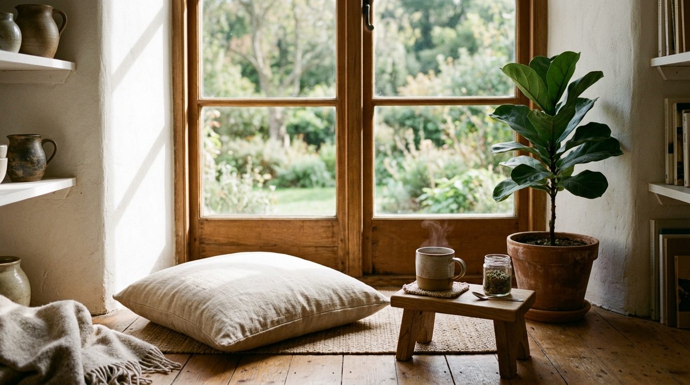 Un espace paisible et lumineux invitant à la détente et au retour au calme intérieur