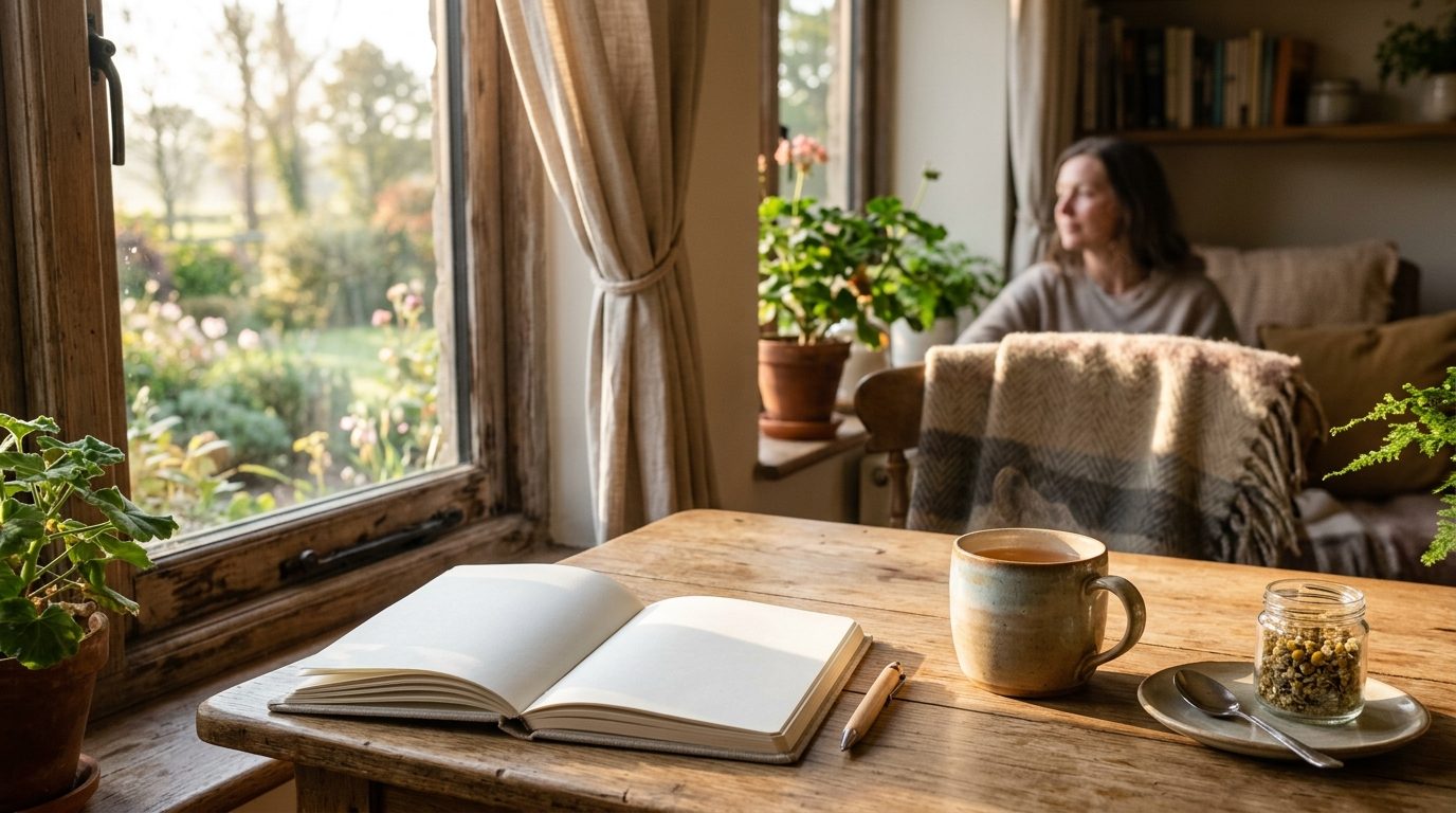 Atmosphère paisible et lumineuse invitant au recueillement et à la paix intérieure